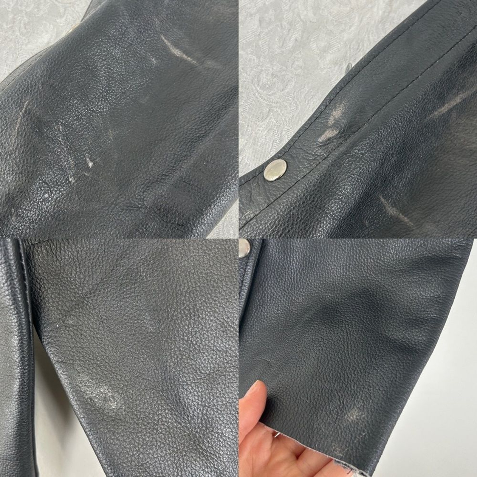Vintage UNIK Black Leather Chaps with Custom BMW Logo image 5