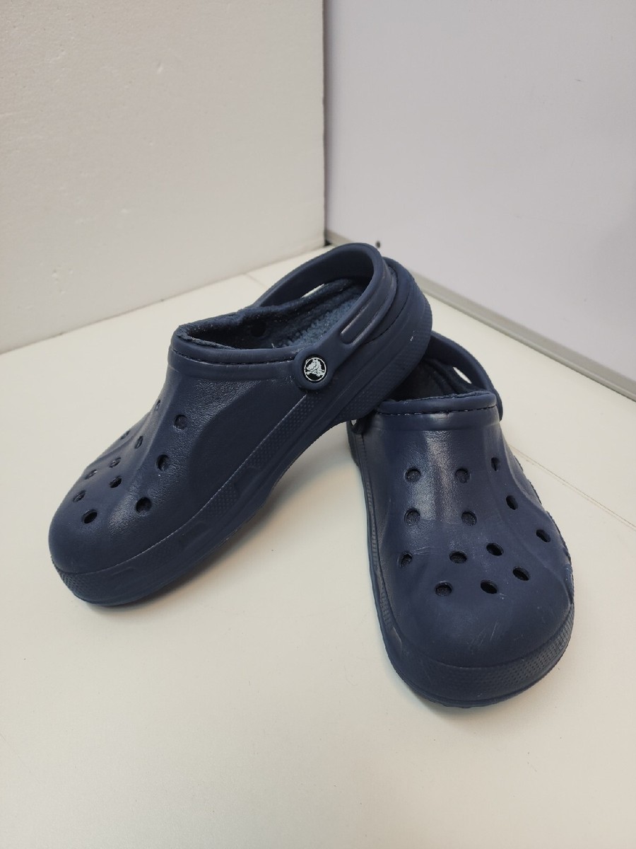 Crocs Unisex Fuzzy Lined Clog- Size: 9 Mens 11 Womens Navy  display picture 1