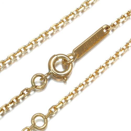 Auth Van Cleef & Arpels Chain Necklace Cable 45cm 18K 750 Yellow Gold