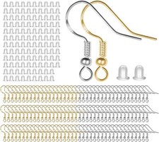 925 Sterling Mixed Earring Hooks 120 PCS/60 Pairs, Ear Wires Fish Hooksfor DIY.