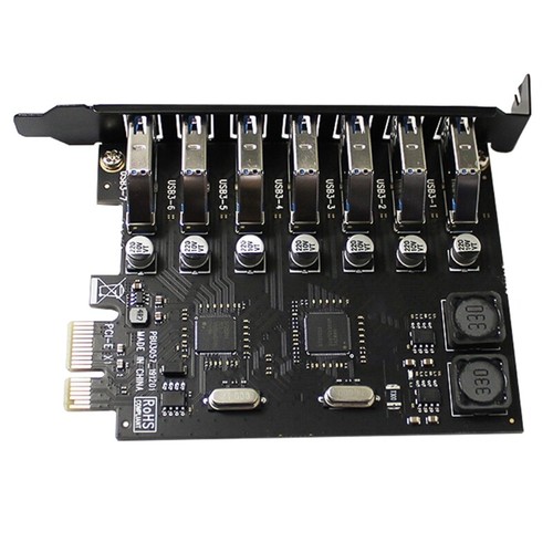 PCI-E to USB 3.0 7-Port PCI-E Expansion Card USB 3.0 Adapter Multiplier Card - Afbeelding 3 van 10