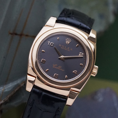 Rolex Cellini Cestello 5310 Ladies 18k Rose Gold Slate Manual Wind 26mm 1999