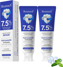 Beamach Nano Hydroxyapatite Whitening Toothpaste 7.5 Fluoride-Free 2pk