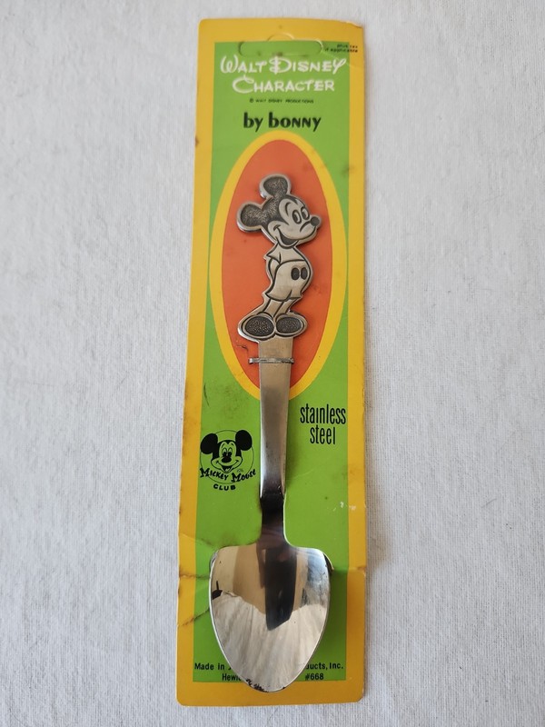 Vintage Walt Disney Mickey Mouse Spoon By Bonny Stainless Steel Japan Original 