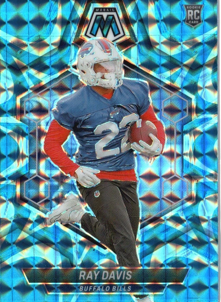 2024 Panini Mosaic #387 Ray Davis Mosaic Reactive Blue