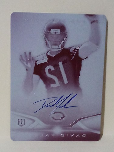 2014 TOPPS PLATINUM RC AUTOGRAPH CHICAGO DAVID FALES 1/1 MAGENTA PRINTING PLATE - Picture 4 of 8