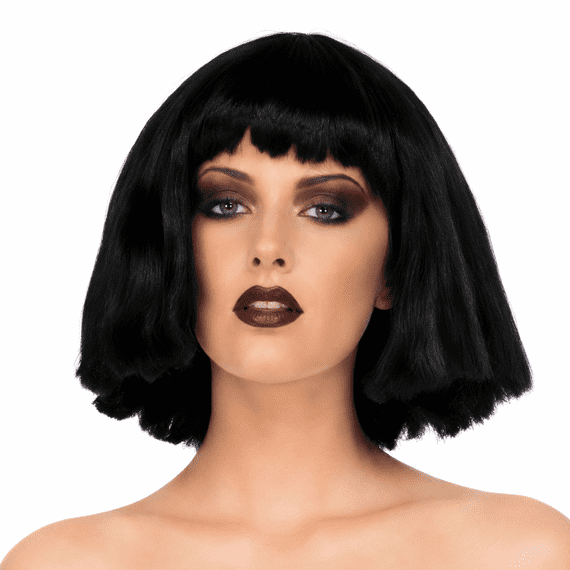 Rock Hard Fairy Cursula Wig Black Bob Fancy Dress Costume Accessory