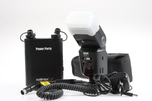 METZ 64 AF-1 Digital con Walimex Power Porta para Nikon