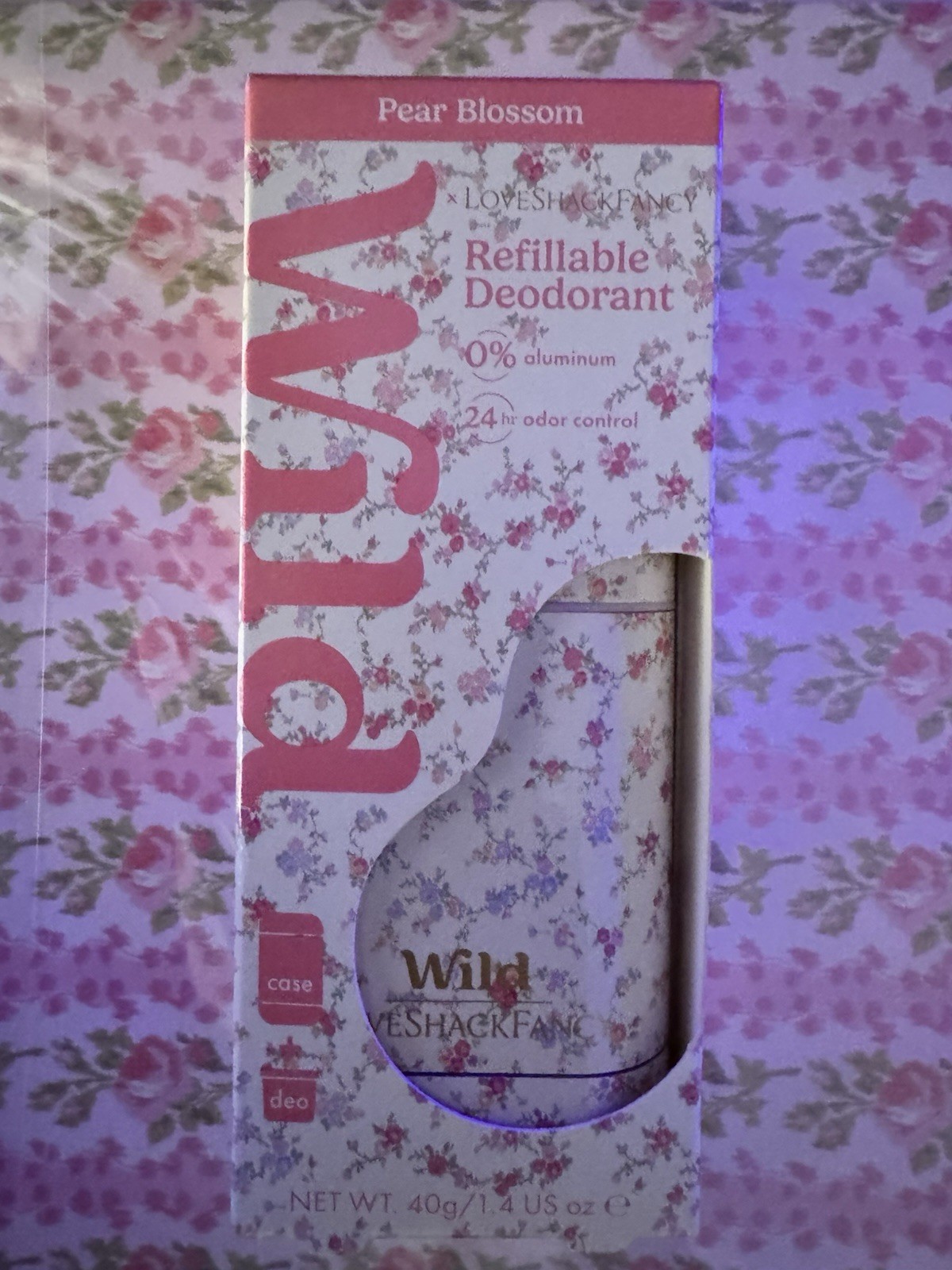 Wild LOVE SHACK FANCY Aluminum-Free Refillable Deodorant Pear Blossom 1.4 oz