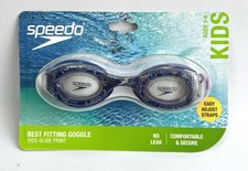Speedo Kids Ages 3-6 Glide Print Swim Goggles Anti Fog, No Leak, UV Protection