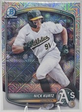 2025 Bowman Nick Kurtz #BCP-114 Chrome Prospects Mega Box Refractor Athletics
