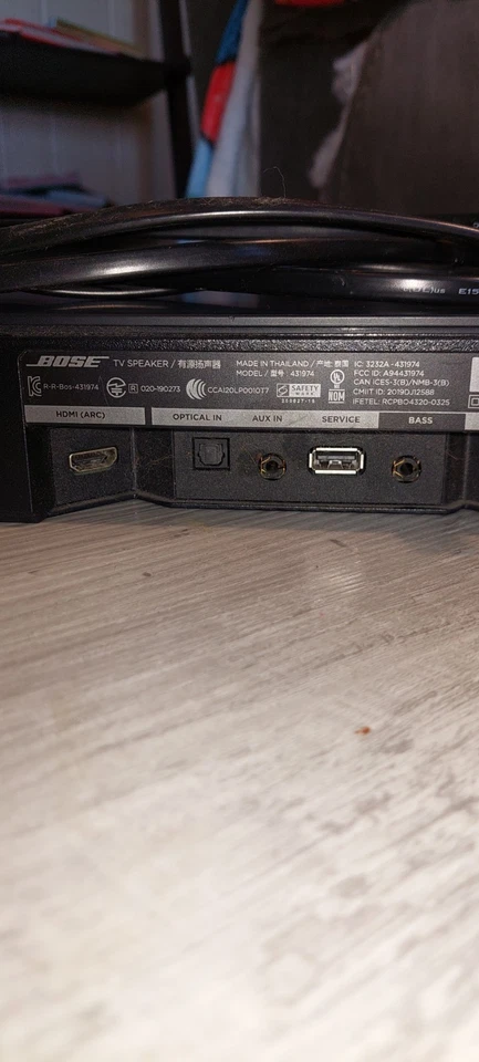 ALTAVOZ BOSE TV #431974 Barra de sonido para TV con cable de alimentación Bluetooth Foto 4 de 4