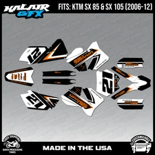 Graphics Kit for KTM 85SX 105SX SX85 SX105 (2006-2012) Crew - White