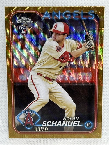 NOLAN SCHANUEL 2024 Topps Chrome Gold Wave Refractor /50 #53 Rookie RC