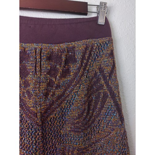 NWT Cecelia Prado Anthropologie Wine Bord Purple Knit Lumi Midi Skirt Size XS P - Picture 8 of 12