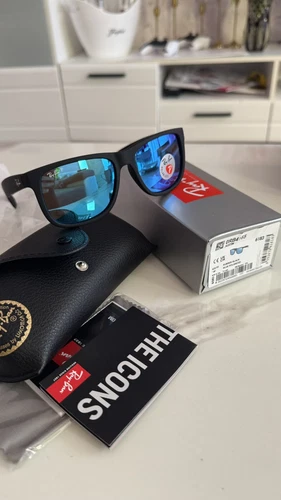 Gafas de sol Ray-Ban Rb4165 Justin para hombre - espejo azul 622/55 - Imagen 1 de 6