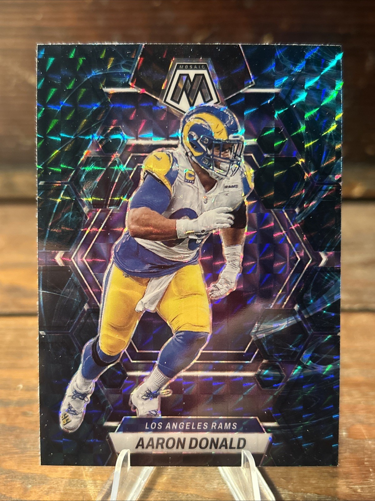 2023 Panini Mosaic Aaron Donald GENESIS SSP Los Angeles Rams #139 Prizm