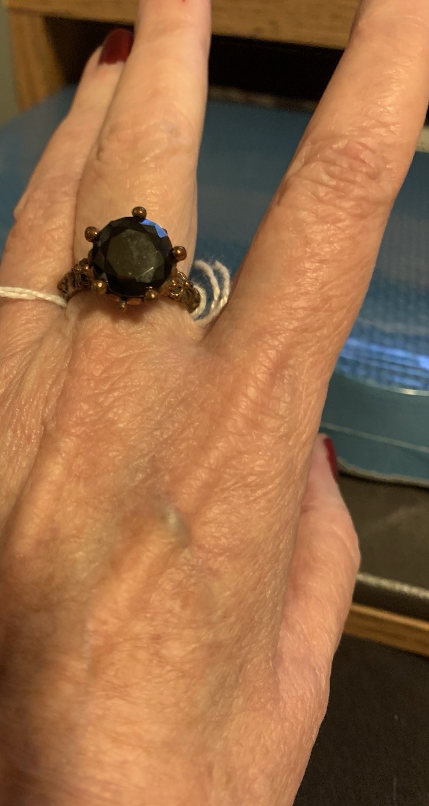 Copper Black Onyx Statement Ring Sale Price - image 1