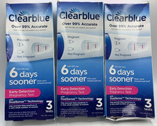 3PK Clearblue Early Detection  3 Pregnancy Test Each  EXP 3/28  FAST SHIP