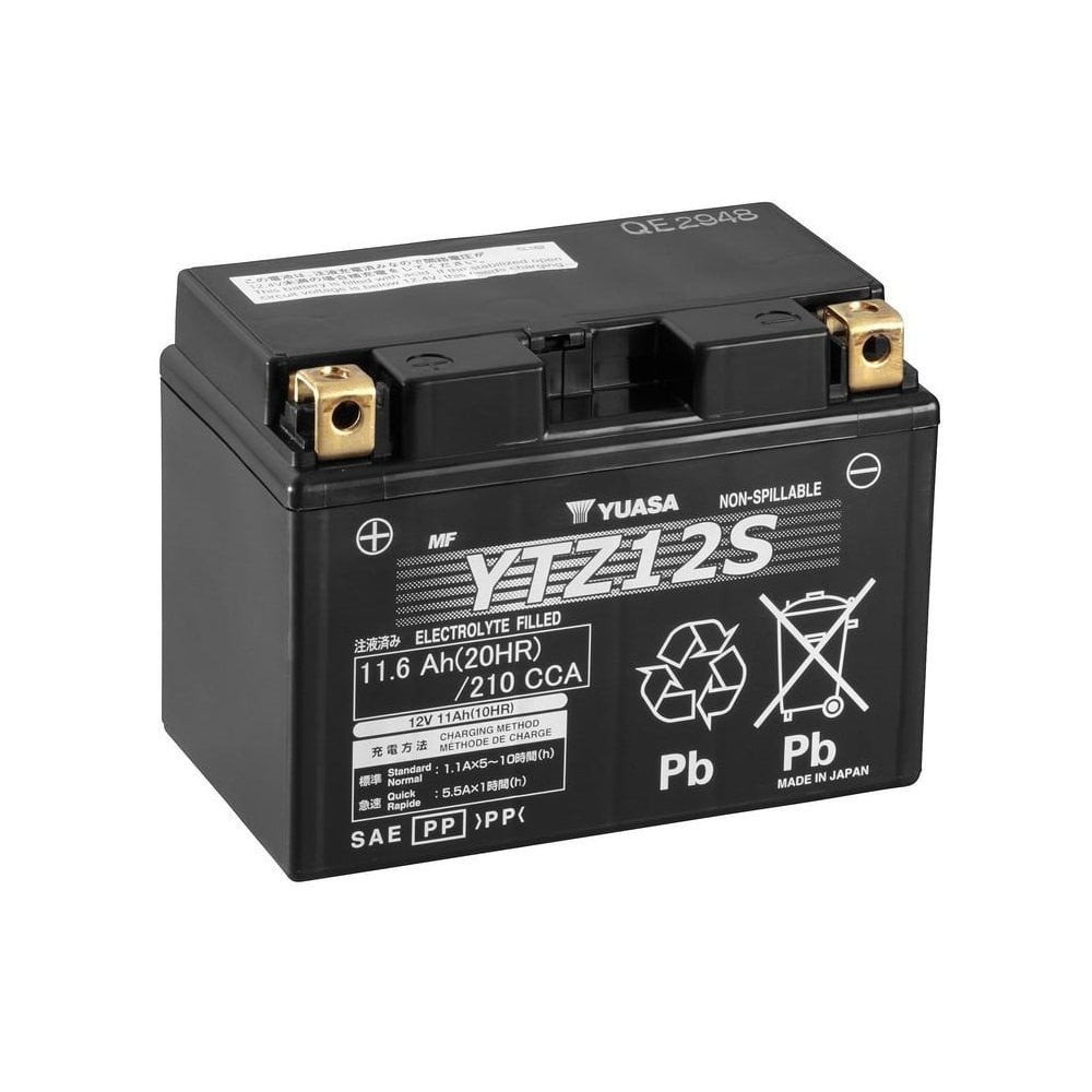 Yuasa YTZ12S Motorcycle Battery - Ready to fit to your bike & maintenance free