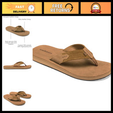 Men's Premium Leather Flip Flops, Comfortable Casual Sandals, Summer Footwear