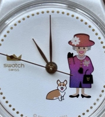 Swatch Queen Elizabeth ''How Majestic'' Platinum Jubilee Ltd Edition Watch - Works