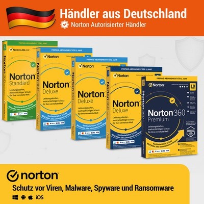 Norton 360 2026 Standard Deluxe Premium 1 Jahr 1 3 5 10 Geräte 1 Jahr Key E-Mail