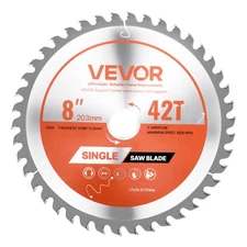 VEVOR Circular Saw Blade Wood Cutting Blade for Circular Saw 8 inch 42 Teeth