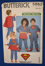 1987 Butterick Super Hero sewing pattern 5862 size 5-6-6X - Transfer included