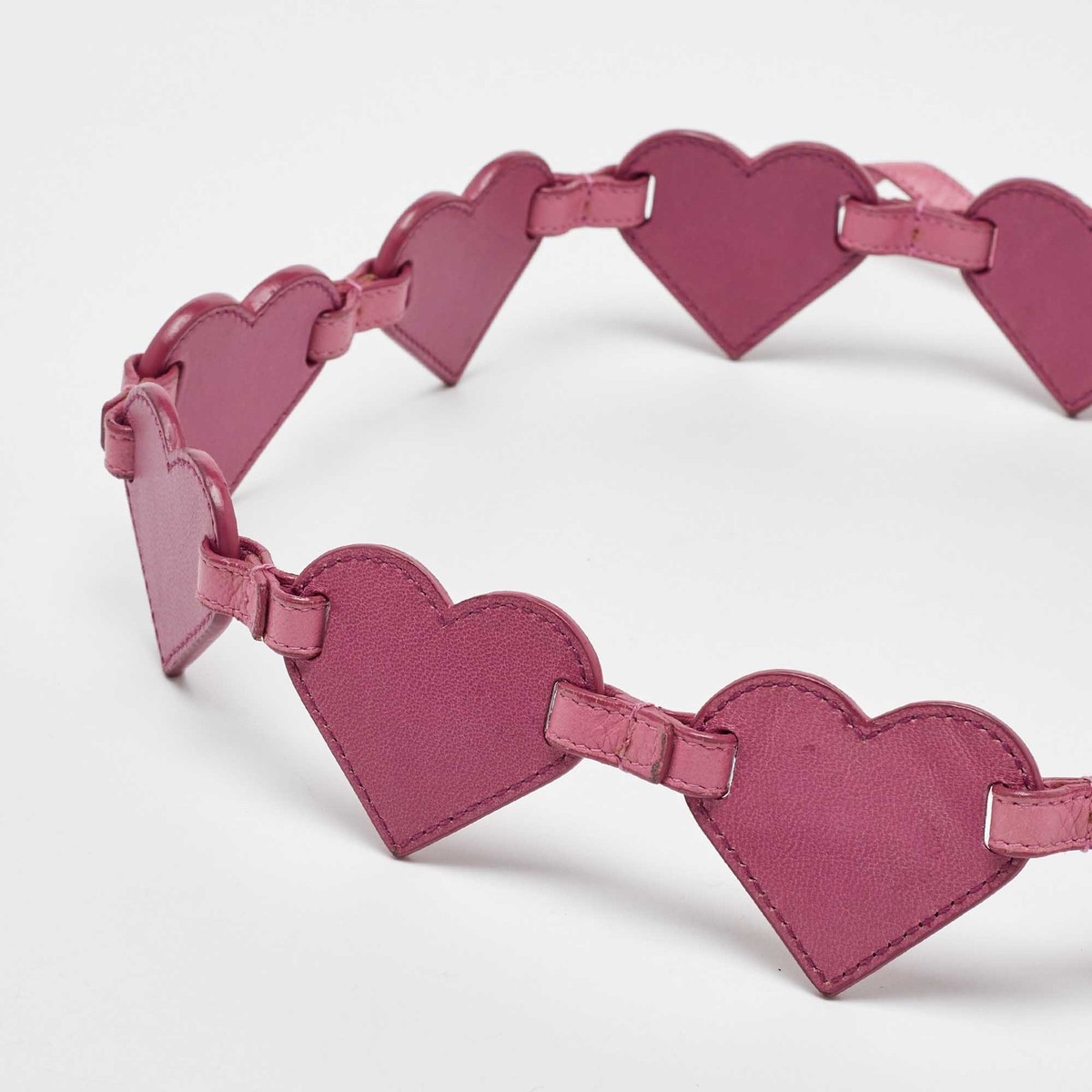 Yves Saint Laurent Pink Heart Chain Belt 100CM | eBay
