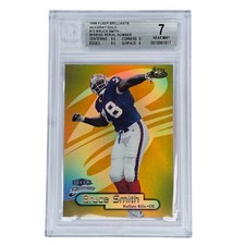 1998 Fleer Brilliants 24k Gold - Bruce Smith - NO SERIAL # - RARE BGS 7