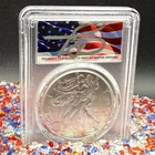 2020 $1 Silver Eagle PCGS FDOI MS70 American Flag Cleveland Signed 1 of 96 Mint