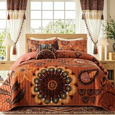 Vaputar Velvet Bedspreads Queen Size 3 Pieces Warm Luxury Velvet Quilt Set For