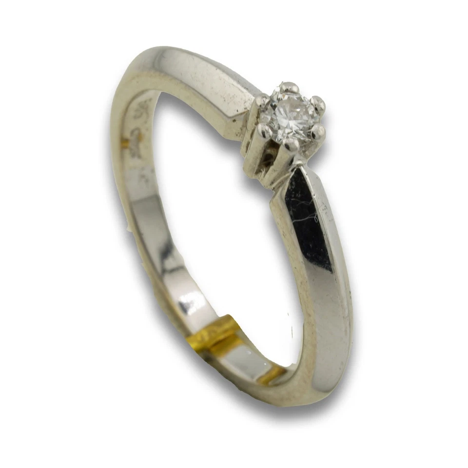 CHRIST Solitär Brillant Gold Ring 585 14 Kt Weißgold Diamant Damen Wert 650,- - Bild 3 von 4