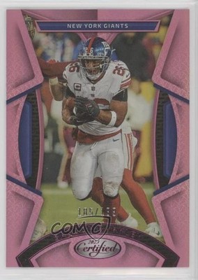2023 Certified Mirror Pink 185/199 Saquon Barkley #81 10qe