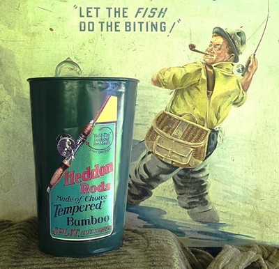Heddon Rods ''Tempered'' Bamboo 2 Gal. Galvanized Dark Green Sap Bucket