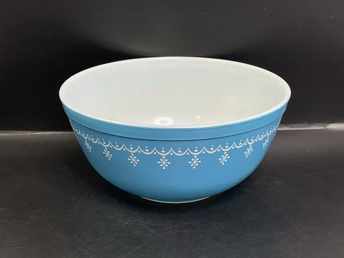 Vintage Pyrex #403 Schneeflocke Girlande verschachtelte Rührschüssel 2,5 Quart