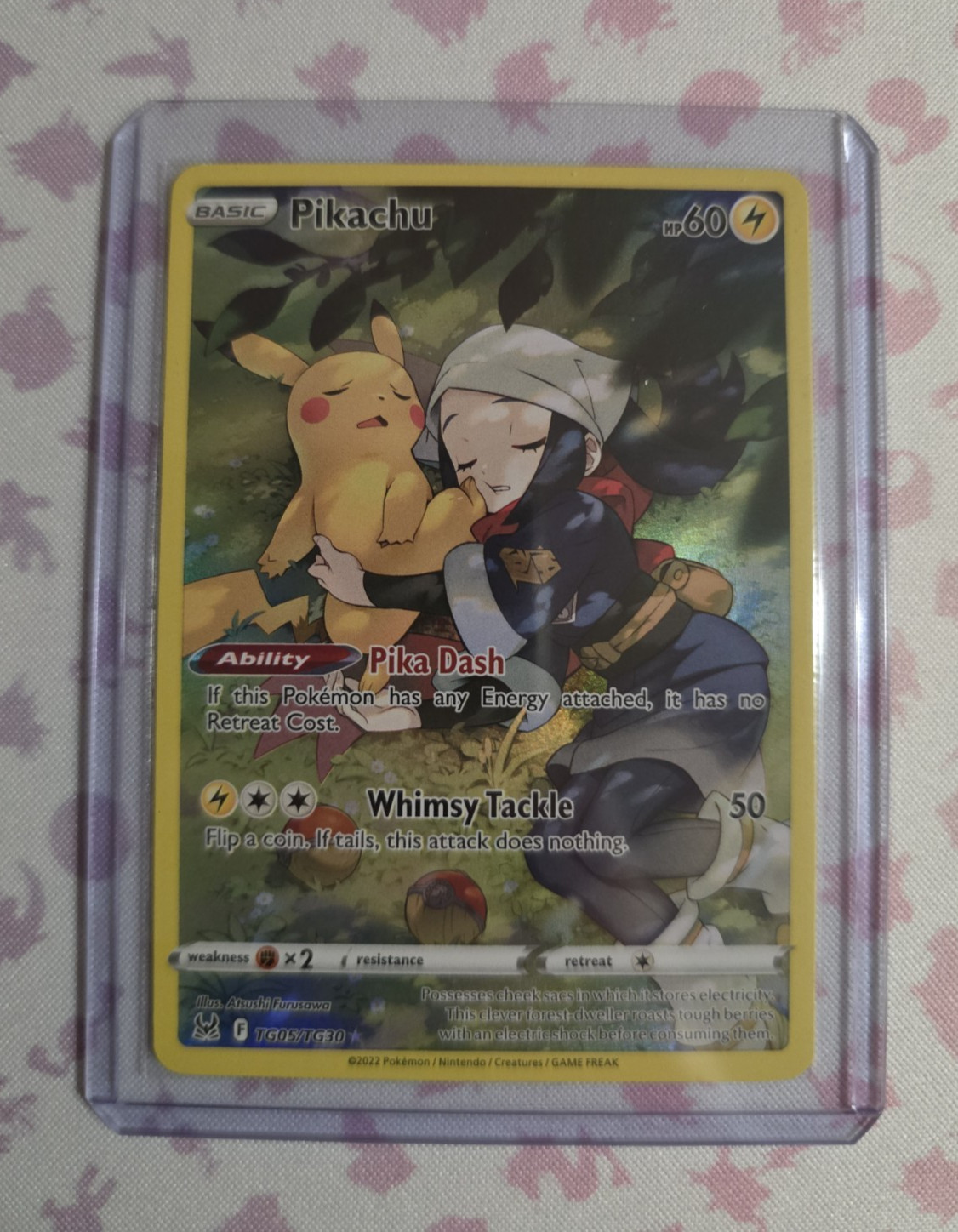 Pikachu TG05/TG30 Full Art Lost Origin Trainer Gallery Pokemon Card Mint