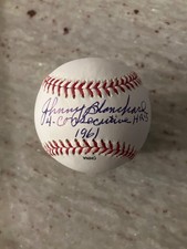 Johnny Blanchard NY  Yankees autographed baseball “ 4 consecutive HRs 1961”