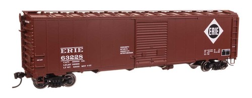 Walthers ~ Escala HO ~ 50' AAR vagón de carga de una sola puerta ~ Erie #63228 ~ 910-46514 | Condition: New