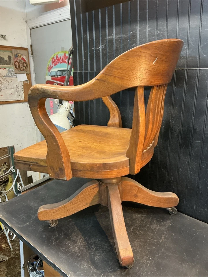 Старинный стол из массива дерева для адвоката врача банкира поворотный офисный стул - Изображение 3 из 4