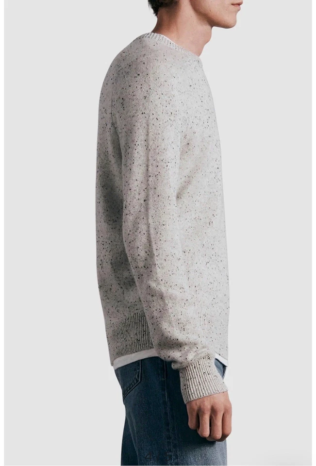 Rag & Bone Men Harlow Donegal Cashmere-blend Crewneck Sweater, Small - Image 4 of 4