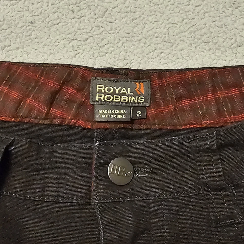 Falda de lona Royal Robbins línea A negra carbón para mujer talla 2 bolsillos Foto 3 de 4