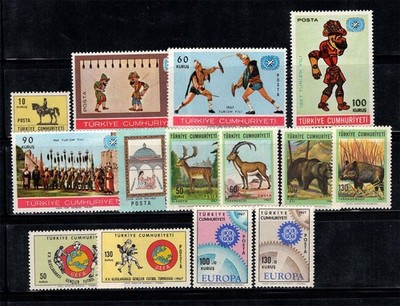 Türkei 1967 Mi. 2032-2045 postfrisch ** 100% Ritter, Kultur, Tiere, Europa cep