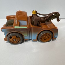 Disney Pixar 2005 Cars Mater Shake N Go Brown Tow Truck Tested/Working Shipped