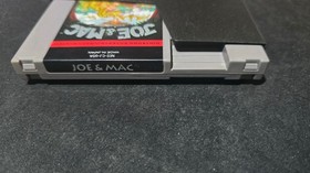Joe & Mac Data East Authentic Nintendo NES NRMT- game cart w manual & dust cover