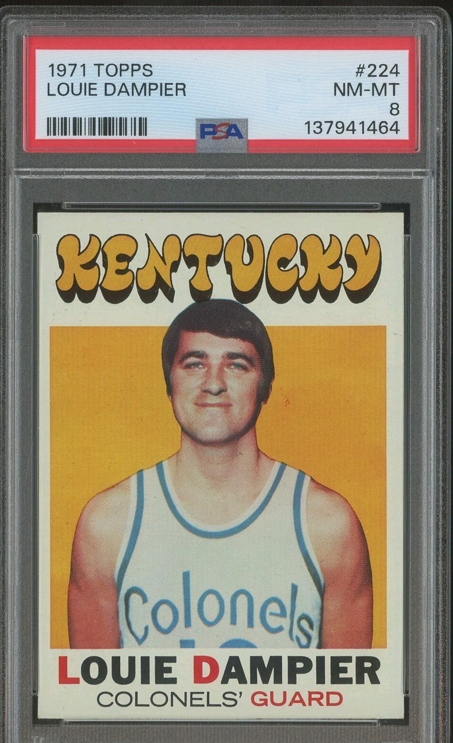 1971 Topps #224 Louie Dampier RC Rookie PSA 8 HOF