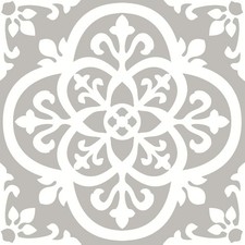 FloorPops FP2942 Medina Peel Stick Floor Tiles, Grey