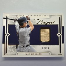 2024 Panini National Treasures Mac Horvath Prospect Lumber Bat Relic /99 Rays