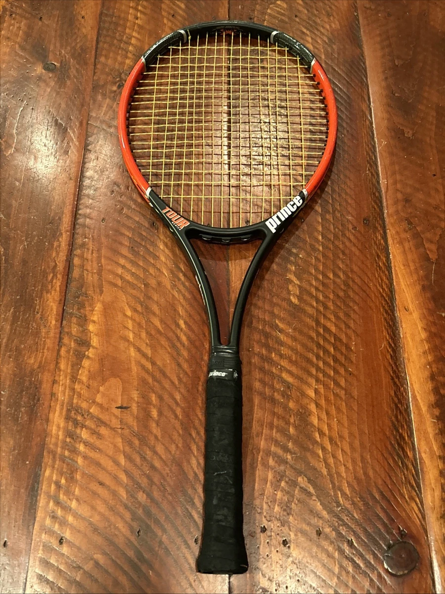 Raquette de tennis Prince Pro 110 poignée 4-1/4 ou 4-3/8 vintage 1983